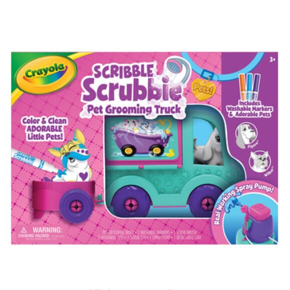 Scribble Scrubbie Pet Grooming Truck NEW Crayola 10 Pieces - Picture 2 of 5